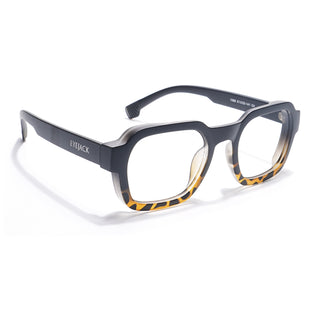 Eyejack Thunder Black & Demi Brown Square Eyeglasses for Men & Women (1388CL568-C5)