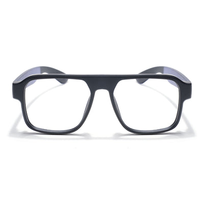 Eyejack Thunder Black Square Eyeglasses for Men & Women (1389CL571-C3)