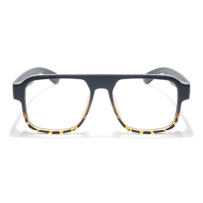 Eyejack Thunder Black & Demi Brown Square Eyeglasses for Men & Women (1389CL573-C5)