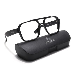 Eyejack Thunder Black Wayfarer Eyeglasses for Men & Women (1390CL574-C1)