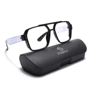 Eyejack Thunder Black Wayfarer Eyeglasses for Men & Women (1390CL576-C3)