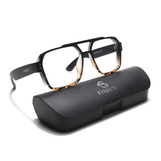 Eyejack Thunder Black & Demi Brown Wayfarer Eyeglasses for Men & Women (1390CL578-C5)