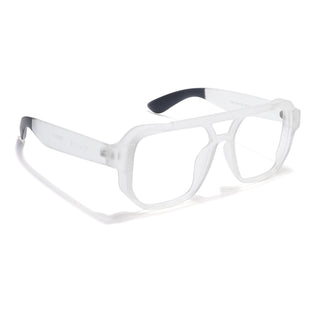 Eyejack Thunder Matt Transparent Wayfarer Eyeglasses for Men & Women (1391CL580-C2)