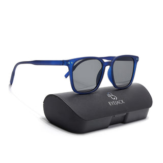 Eyejack Blue Square Sunglasses for Men & Women (15902CL1057)