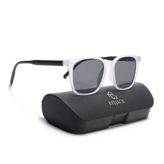 Eyejack Grey Square Sunglasses for Men & Women (15902CL1058)