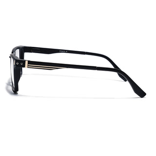 Eyejack Black Rectangle Eyeglasses for Men & Women (162001FCL2436)