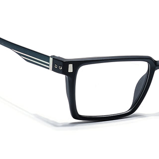 Eyejack Black Rectangle Eyeglasses for Men & Women (162001FCL2437)