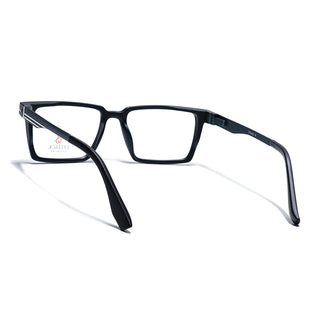 Eyejack Black Rectangle Eyeglasses for Men & Women (162001FCL2437)