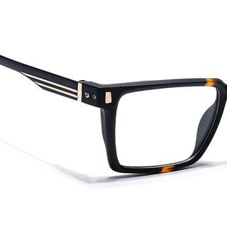 Eyejack Black & Brown Rectangle Eyeglasses for Men & Women (162001FCL2438)