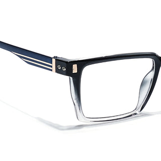 Eyejack Black & Transparent Rectangle Eyeglasses for Men & Women (162001FCL2439)