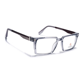 Eyejack Transparent Grey Rectangle Eyeglasses for Men & Women (162001FCL2441)