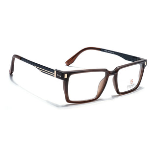 Eyejack Brown Rectangle Eyeglasses for Men & Women (162001FCL2445)