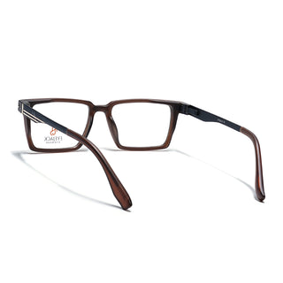 Eyejack Brown Rectangle Eyeglasses for Men & Women (162001FCL2445)