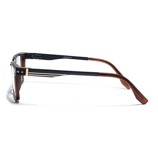 Eyejack Brown Rectangle Eyeglasses for Men & Women (162001FCL2445)