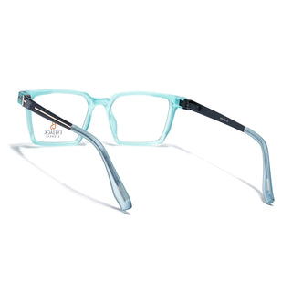 Eyejack Aqua Rectangle Eyeglasses for Men & Women (162002FCL2456)