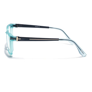 Eyejack Aqua Rectangle Eyeglasses for Men & Women (162002FCL2456)