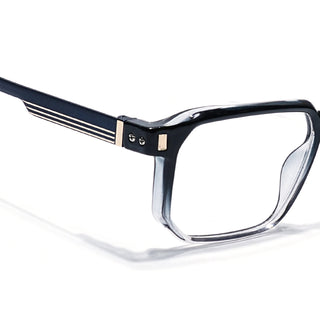 Eyejack Black & Transparent Wayfarer Eyeglasses for Men & Women (162003FCL2463)
