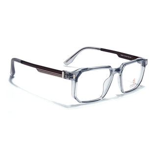 Eyejack Transparent Grey Wayfarer Eyeglasses for Men & Women (162003FCL2465)
