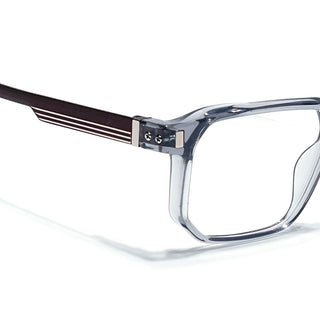 Eyejack Transparent Grey Wayfarer Eyeglasses for Men & Women (162003FCL2465)