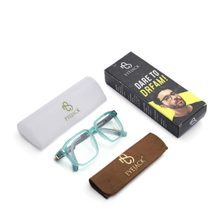 Eyejack Aqua Wayfarer Eyeglasses for Men & Women (162003FCL2468)