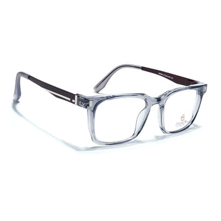 Eyejack Transparent Grey Wayfarer Eyeglasses for Men & Women (162004FCL2477)