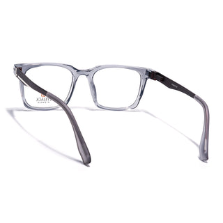 Eyejack Transparent Grey Wayfarer Eyeglasses for Men & Women (162004FCL2477)