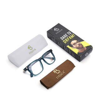 Eyejack Sea Green Wayfarer Eyeglasses for Men & Women (162004FCL2479)