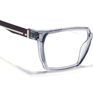 Eyejack Transparent Grey Wayfarer Eyeglasses for Men & Women (162005FCL2489)