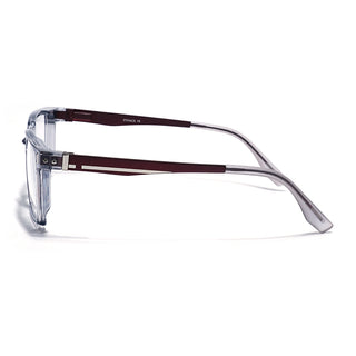 Eyejack Transparent Grey Wayfarer Eyeglasses for Men & Women (162005FCL2489)