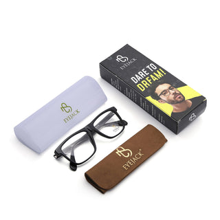 Eyejack Shine Black Wayfarer Eyeglasses for Men & Women (163001FCL2237)