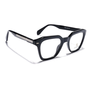 Eyejack Shine Black Square Eyeglasses for Men & Women (163002FCL2245)