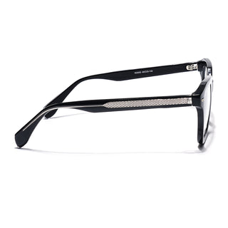 Eyejack Shine Black Square Eyeglasses for Men & Women (163002FCL2245)