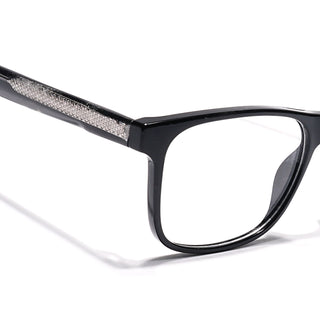 Eyejack Shine Black Wayfarer Eyeglasses for Men & Women (163003FCL2253)