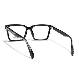 Eyejack Shine Black Rectangle Eyeglasses for Men & Women (163004FCL2261)