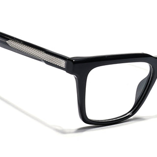 Eyejack Shine Black Wayfarer Eyeglasses for Men & Women (163005FCL2269)