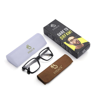 Eyejack Shine Black Wayfarer Eyeglasses for Men & Women (163006FCL2277)