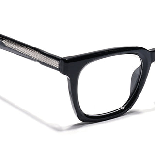 Eyejack Shine Black Wayfarer Eyeglasses for Men & Women (163008FCL2293)