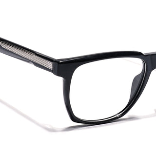 Eyejack Shine Black Wayfarer Eyeglasses for Men & Women (163010FCL2309)