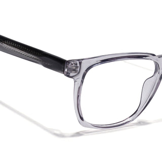 Eyejack Grey Wayfarer Eyeglasses for Men & Women (163010FCL2310)