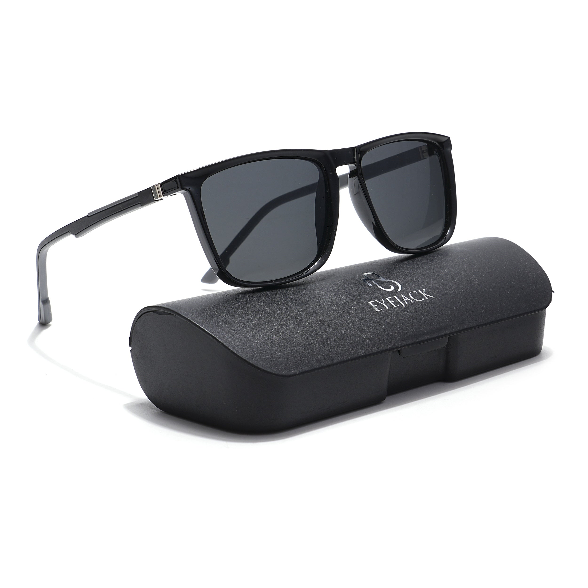 Square Sunglasses Mens Sunglasses Black Lens Eyejack Coal Square