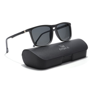 Eyejack Square Sunglasses for Men & Women (Black Lens | Grey Frame - 17001PCL745)