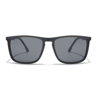 Eyejack Square Sunglasses for Men & Women (Black Lens | Grey Frame - 17001PCL745)