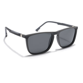 Eyejack Square Sunglasses for Men & Women (Black Lens | Grey Frame - 17001PCL745)