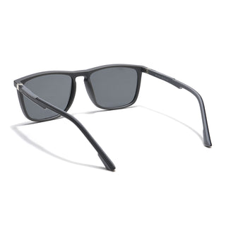 Eyejack Square Sunglasses for Men & Women (Black Lens | Grey Frame - 17001PCL745)