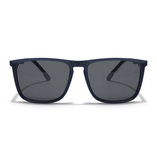 Eyejack Square Sunglasses for Men & Women (Black Lens | Navy Blue Frame - 17001PCL746)