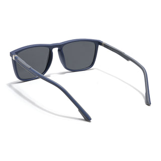 Eyejack Square Sunglasses for Men & Women (Black Lens | Navy Blue Frame - 17001PCL746)