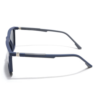 Eyejack Square Sunglasses for Men & Women (Black Lens | Navy Blue Frame - 17001PCL746)