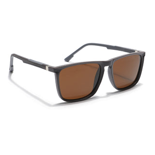 Eyejack Square Sunglasses for Men & Women (Brown Lens | Brown Frame - 17001PCL747)