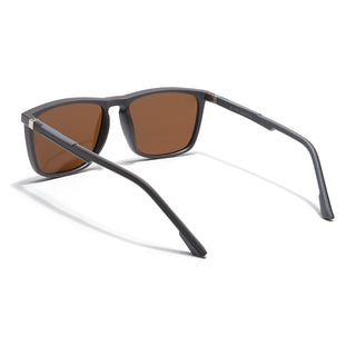 Eyejack Square Sunglasses for Men & Women (Brown Lens | Brown Frame - 17001PCL747)