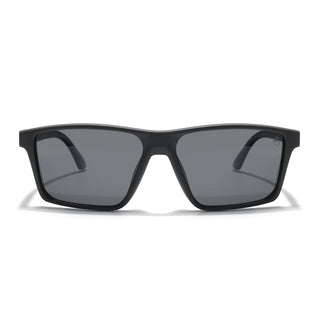 Eyejack Rectangle Sunglasses for Men & Women (Black Lens | Black Frame - 17003PCL748)